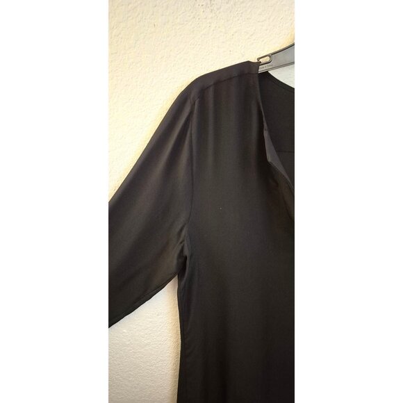 Banana Republic 100% Silk Longline Long Sleeve V Neck Pullover Tunic Top M EUC - Picture 4 of 8